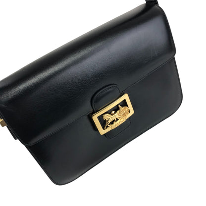 CELINE Horse Carriage Shoulder bag Black Vintage bxg55y
