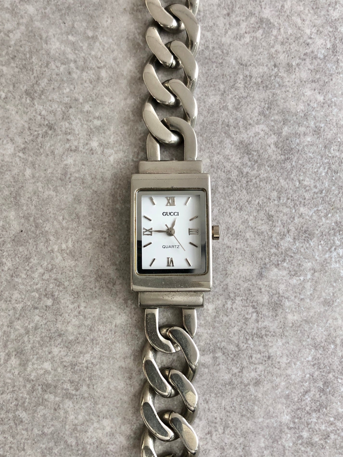 GUCCI Chain Watch Silver Vintage g4ucmw