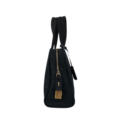 PRADA Tessuto Triangle Logo Handbag Black Vintage p7dydt