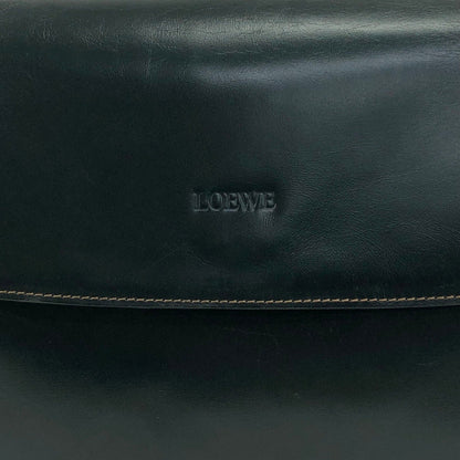 LOEWE Logo Embossed Shoulder bag Dark Green Vintage 583xh5