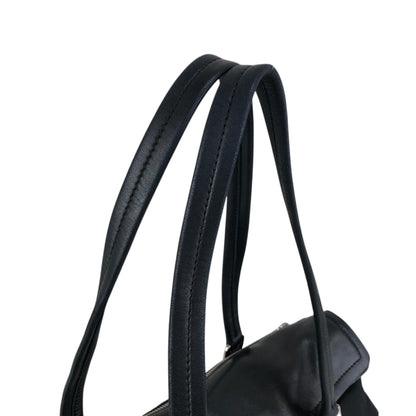 PRADA Triangle Logo Front Lock Totebag Black Vintage dggbp5