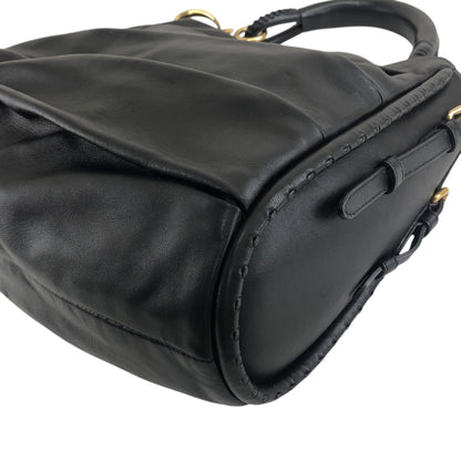 Christian Dior Logo Motif Shoulder bag Black Vintage fudavv