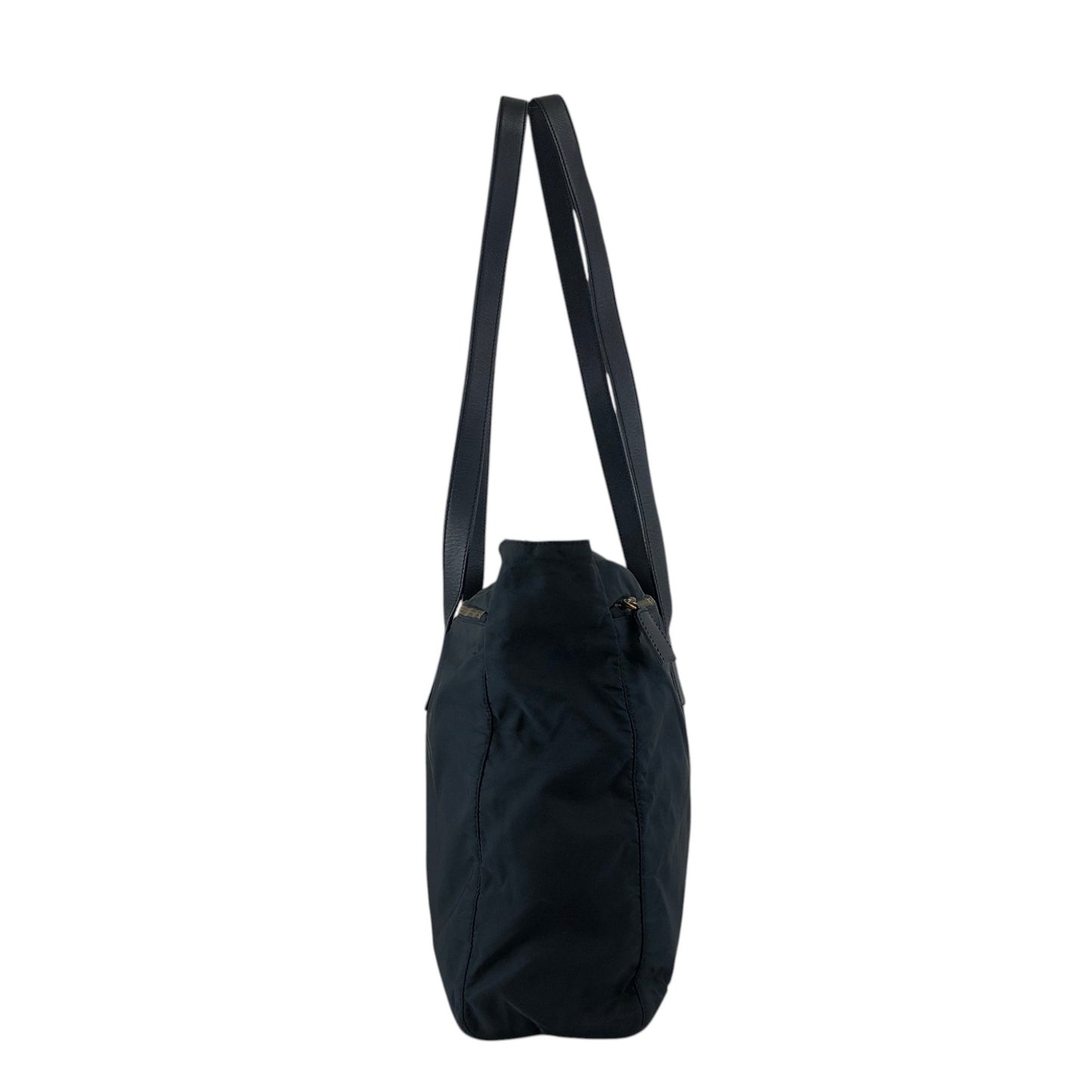 PRADA Tessuto Triangle Logo Totebag Black Vintage nvkgms