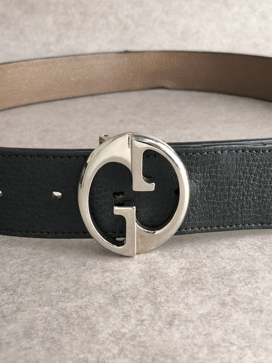 GUCCI GG Motif Belt Brown Vintage amt6we