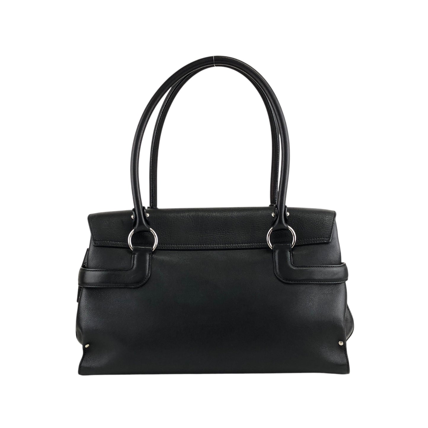 Salvatore Ferragamo Gancini Handbag Black Vintage b236p8