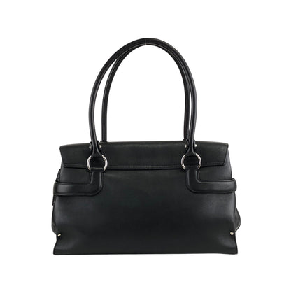 Salvatore Ferragamo Gancini Handbag Black Vintage b236p8