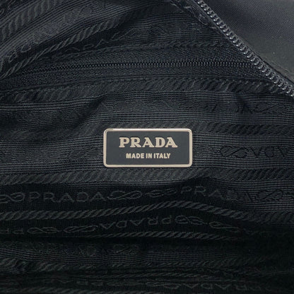 PRADA Tessuto Triangle Logo Shoulder bag Black Vintage wm6a24