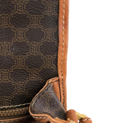 CELINE Macadam Blason Shoulder bag Brown Vintage ezwy2j