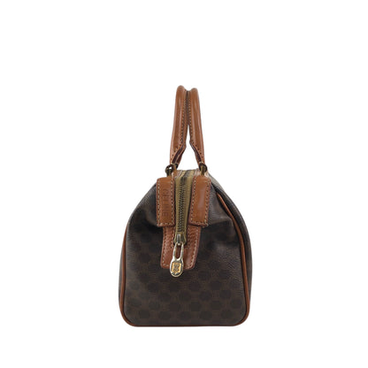 CELINE Macadam Two-way Small Boston bag Shoulder bag Brown Vintage 2dn4ih