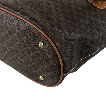 CELINE Macadam Blason Handbag  Totebag Brown Vintage ny5rrc