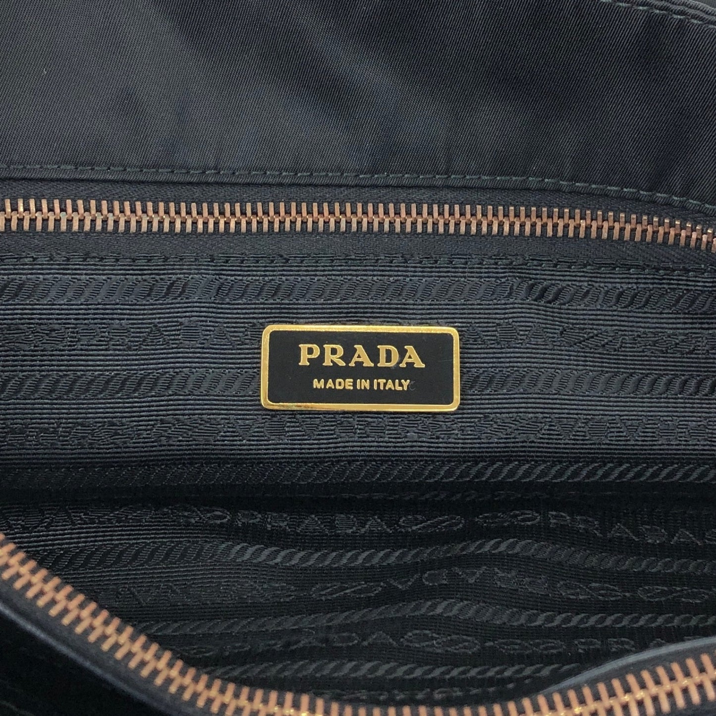 PRADA Tessuto Triangle Logo Handbag Totebag Black Vintage wn5b6d