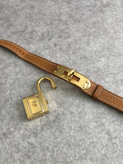 HERMES Quartz Watch Brown Vintage 6kuddk