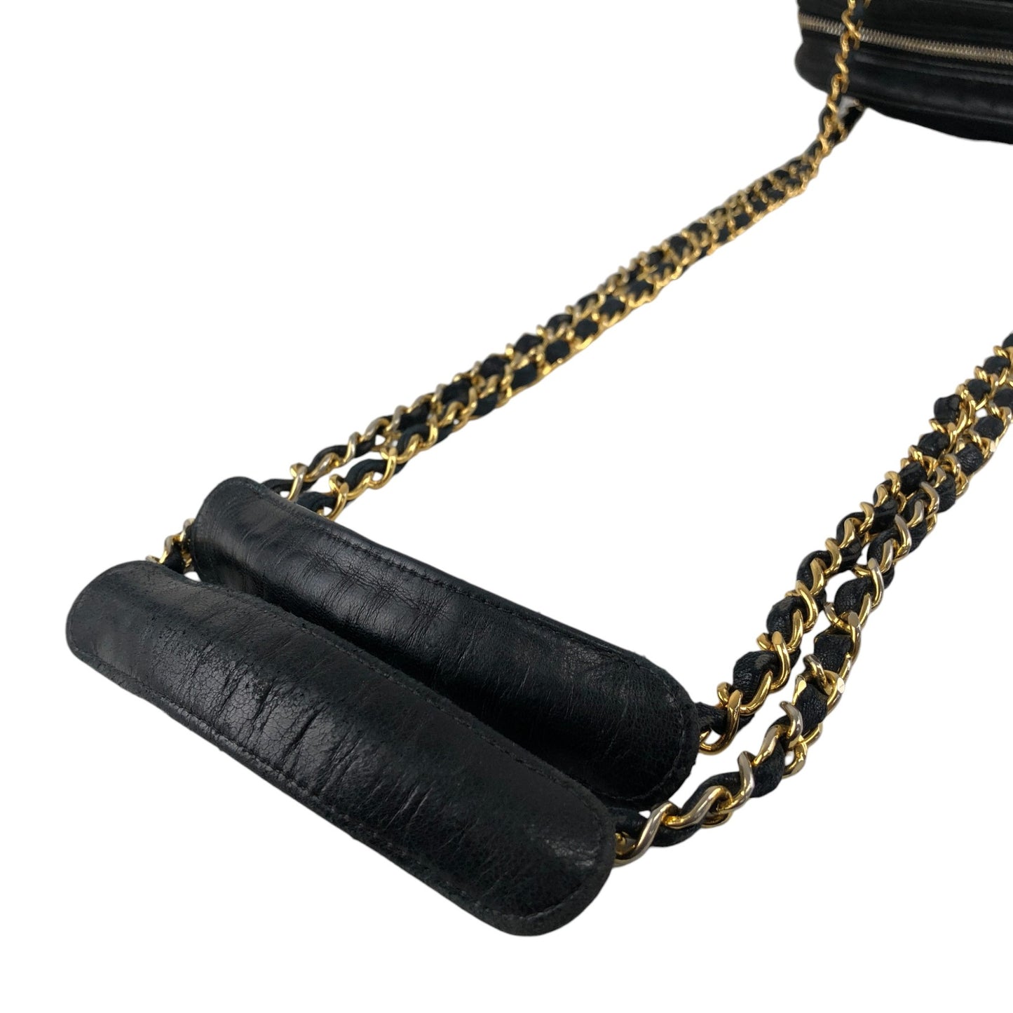 CHANEL Coco Charm Chain Shoulder bag Black Vintage akbfxb
