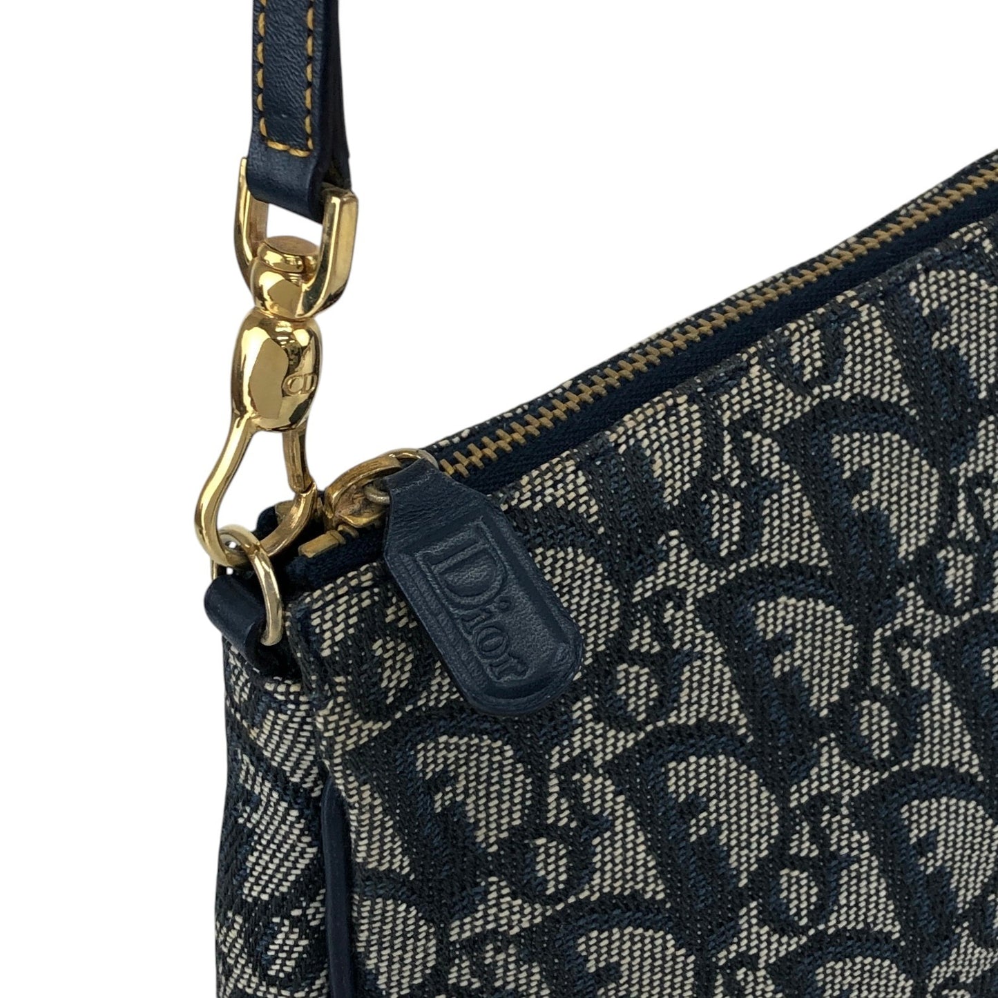 Christian Dior  Trotter Shoulder bag Navy Vintage 73m2yp