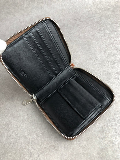 LOEWE Logo Embossed Folded Wallet Brown Vintage 8jjfbt