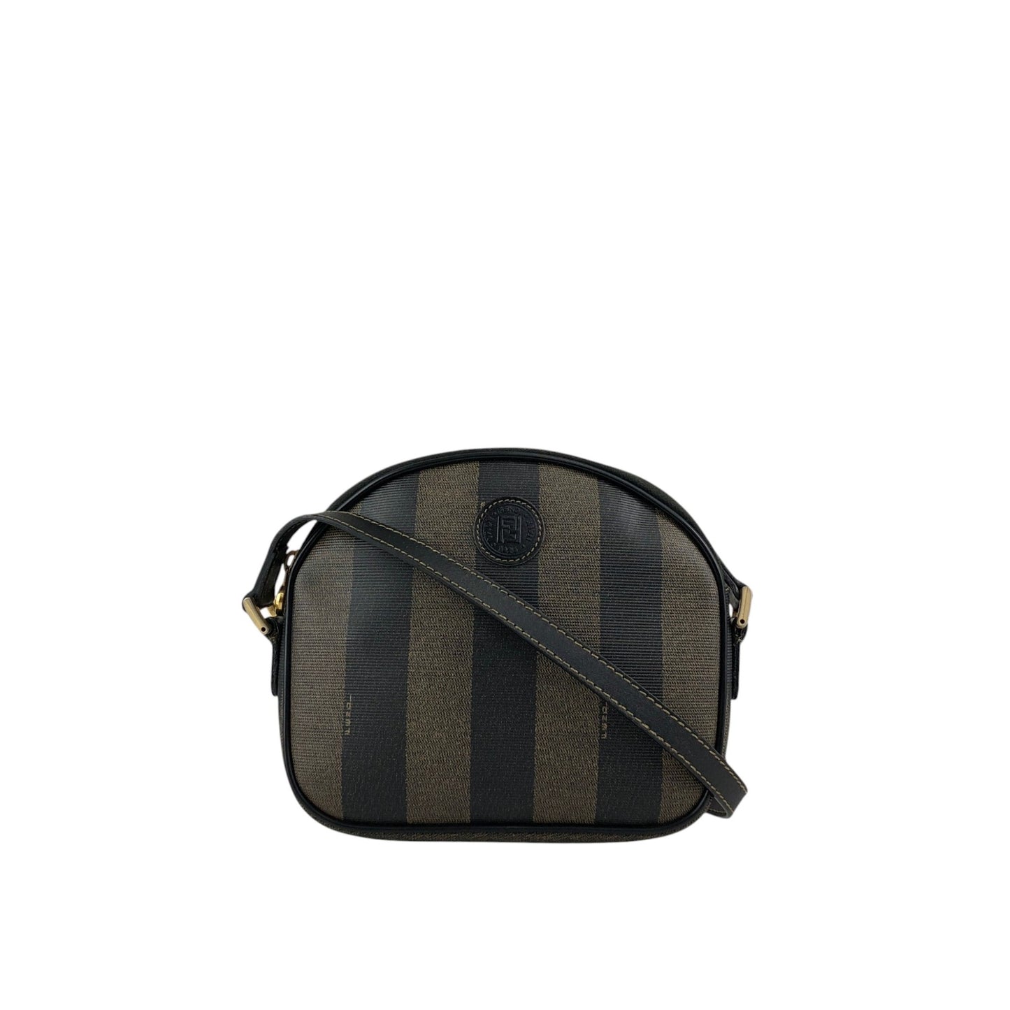 FENDI Pecan Logo Shoulder bag Brown Vintage z2xd4a