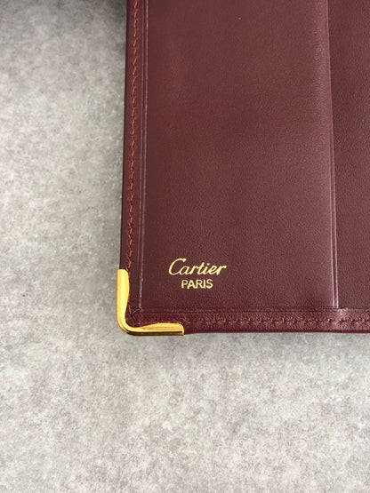 Cartier Logo Folded Wallet Bordeaux Vintage fs2inb