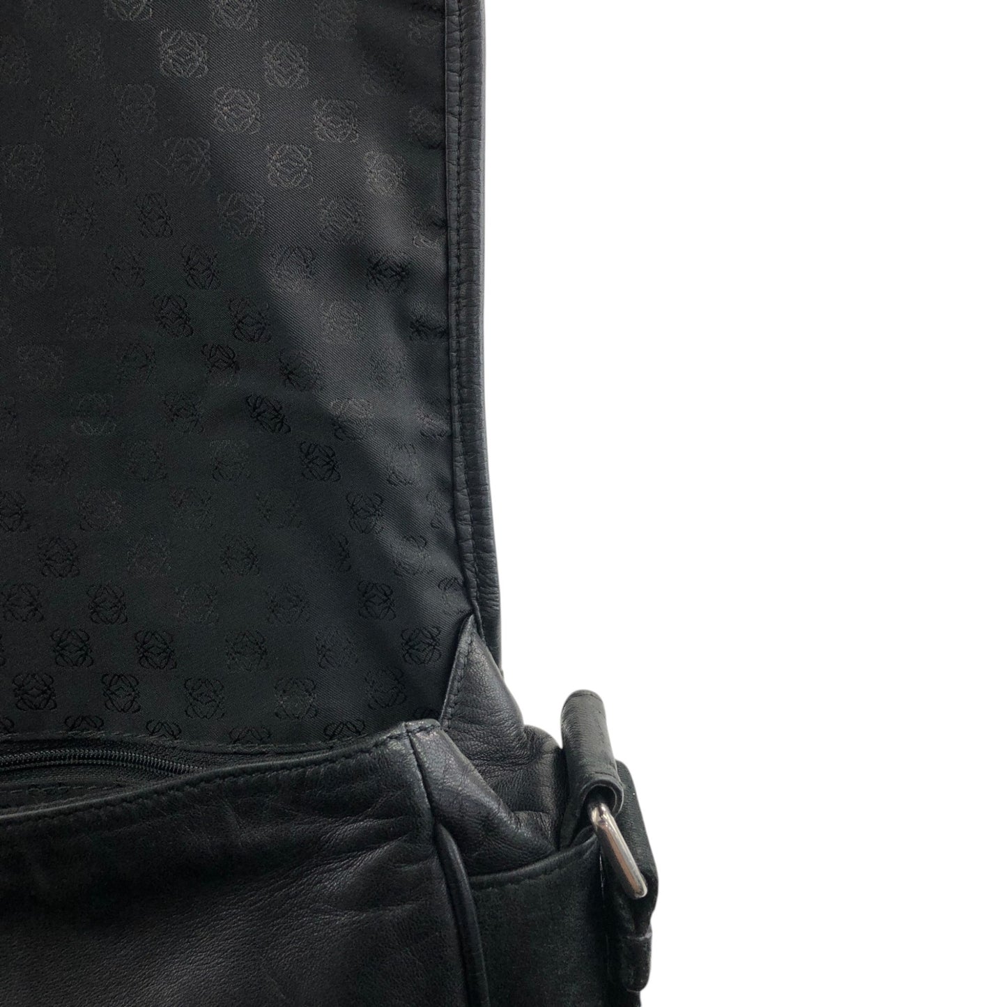 LOEWE Anagram Shoulder bag Black Vintage stpht7