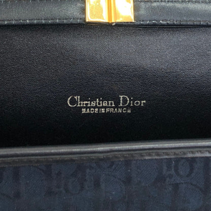 Christian Dior Logo Shoulder bag Navy Vintage f8at4h