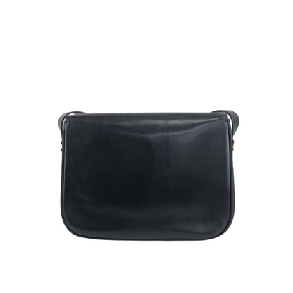 CELINE Triomphe Shoulder bag Black Vintage n24pjw