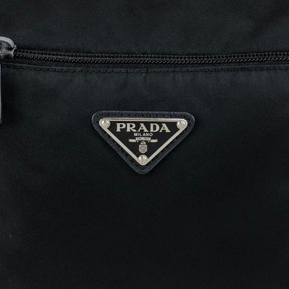 PRADA Tessuto Triangle Logo Shoulder bag Black Vintage 2efb6d