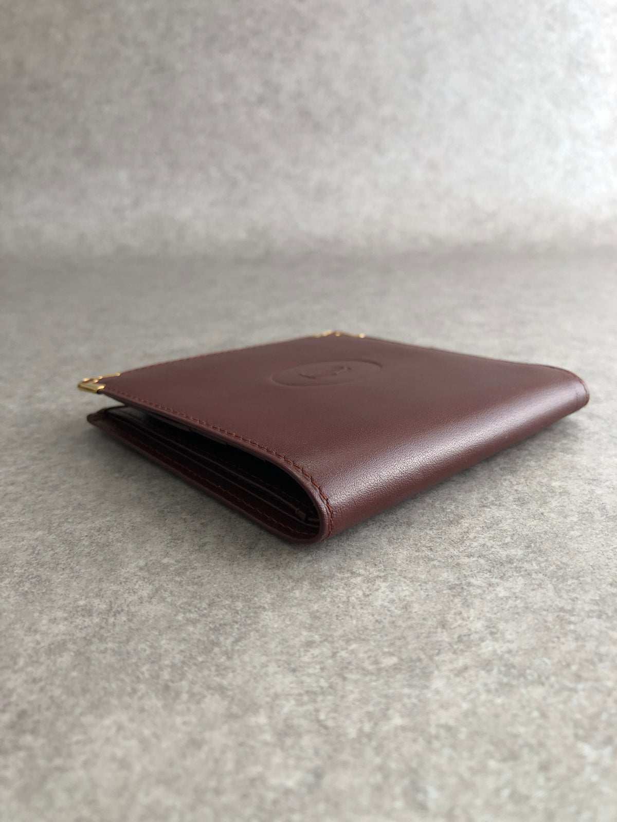Cartier Logo Folded Wallet Bordeaux Vintage fs2inb