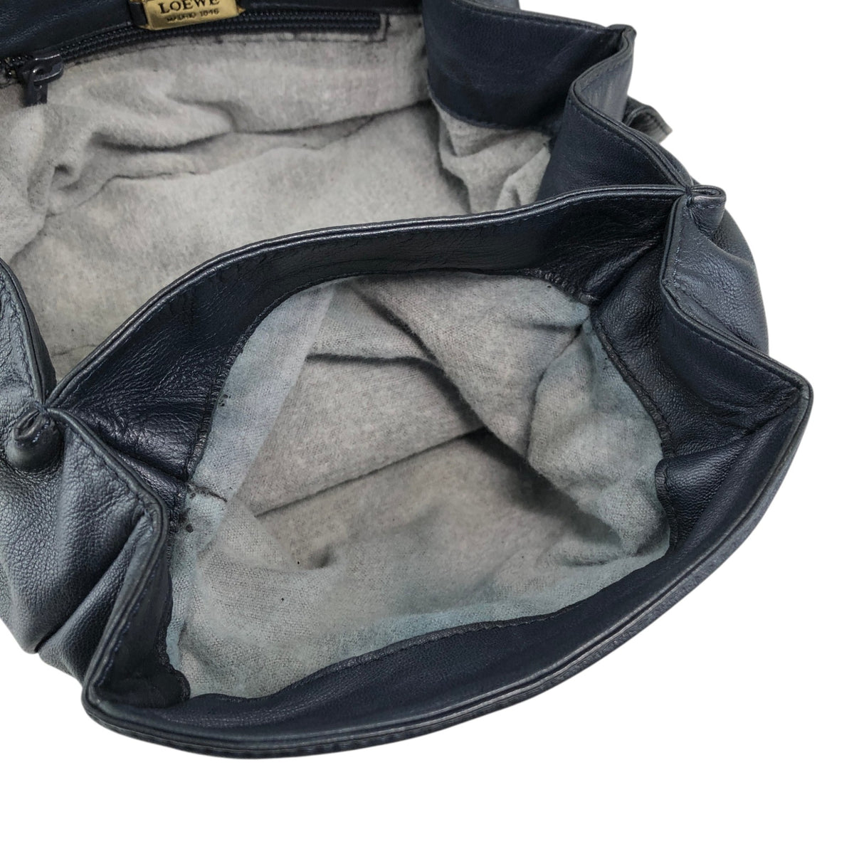 LOEWE Logo Shoulder bag Navy Vintage k4pn8w