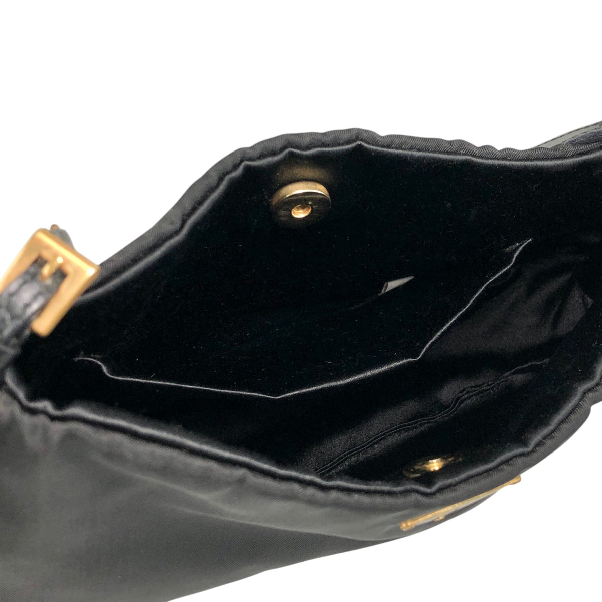 PRADA Tessuto Triangle Logo Chain Shoulder bag Black Vintage z4kic8