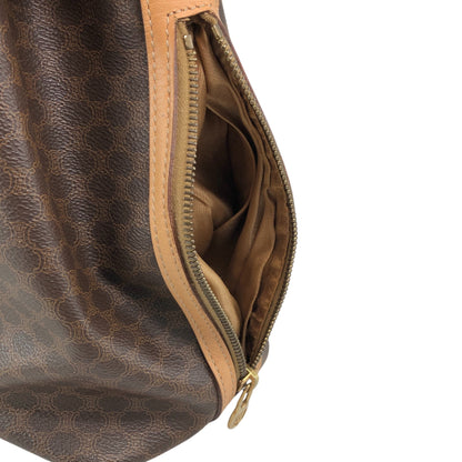 CELINE Macadam Drawstring Shoulder bag Brown Vintage 4wnnyy