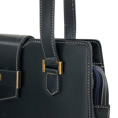 Christian Dior Logo Handbag Dark Navy Vintage undgi8