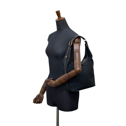 GUCCI GG Canvas Shoulder bag Hobobag Black Vintage jprc3i