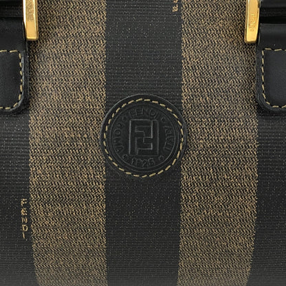 FENDI Pecan Logo Handbag Brown Vintage jfx52s