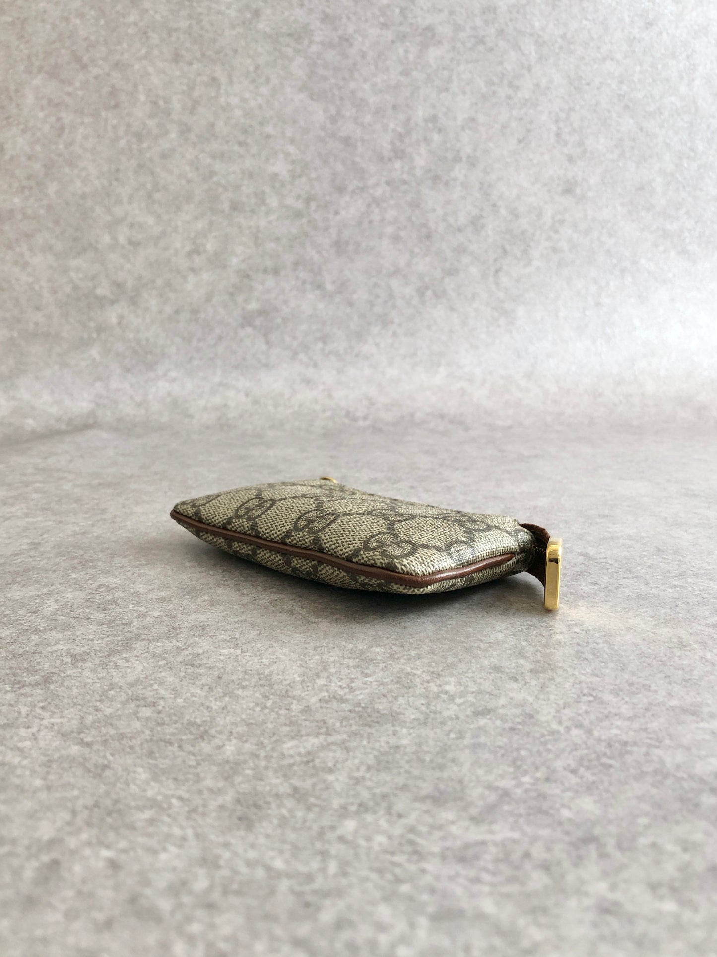 GUCCI GG Canvas Coin Purse Beige Vintage m54bjw