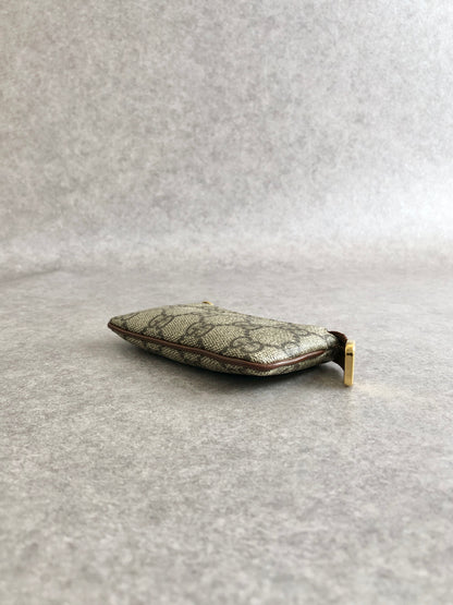GUCCI GG Canvas Coin Purse Beige Vintage m54bjw