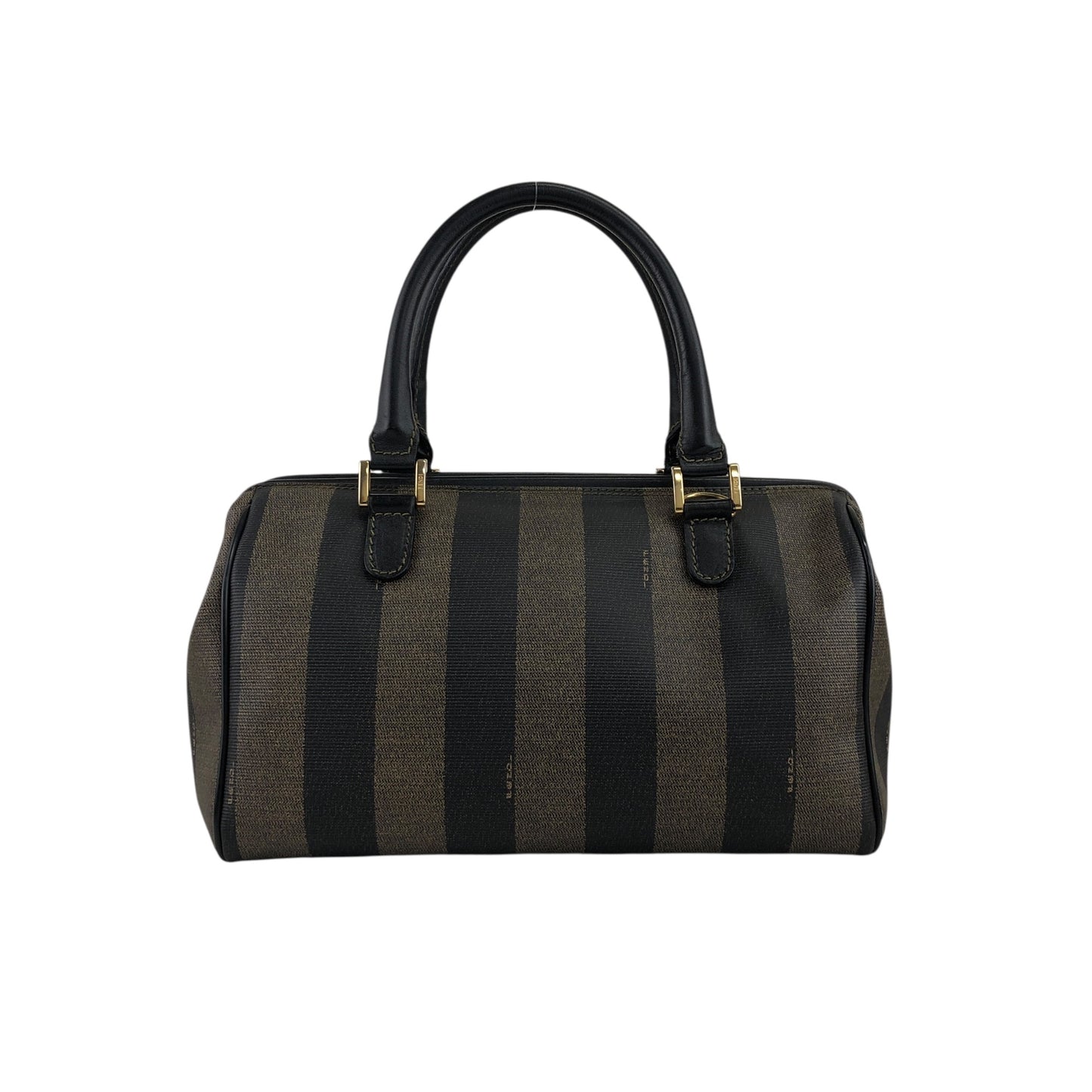 FENDI Logo Two-way Small Boston bag Shoulder bag Black Vintage 7hv23h