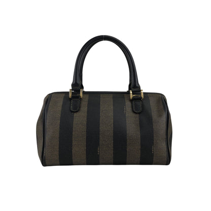 FENDI Logo Two-way Small Boston bag Shoulder bag Black Vintage 7hv23h