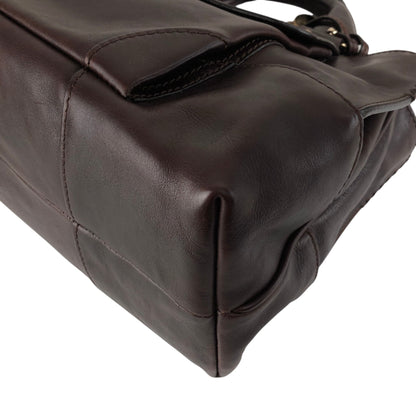 CELINE Horse Carriage Handbag Brown Vintage xsytb4