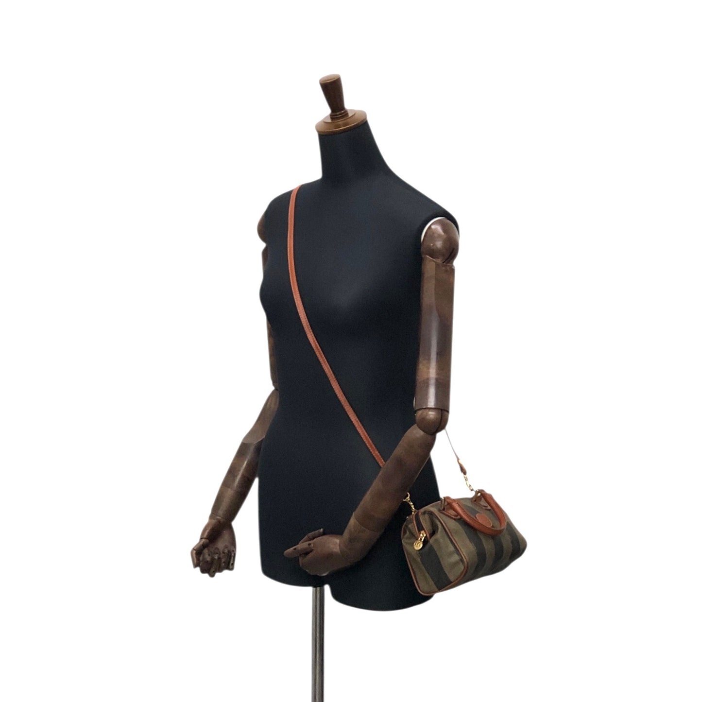 FENDI Pecan Two-way Small Boston bag Shoulder bag Brown Vintage xg8eaz