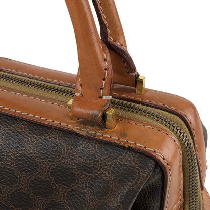 CELINE Macadam Two-way Small Boston bag Shoulder bag Brown Vintage aacnr6