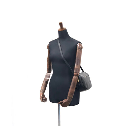 GUCCI Logo Leather Crossbody Shoulder bag Black Vintage ripwn7