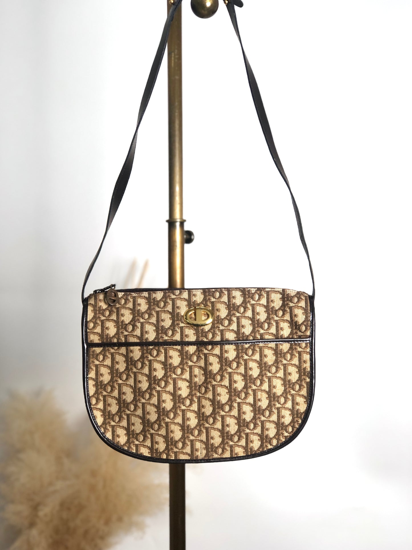 Christian Dior Trotter Shoulder bag Brown Vintage f2cedr