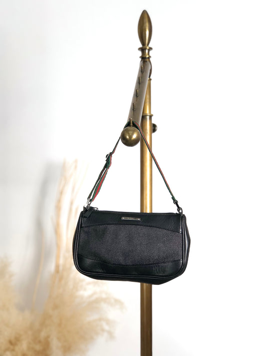 GUCCI Sherry Line Handbag Black Vintage zbzjgu