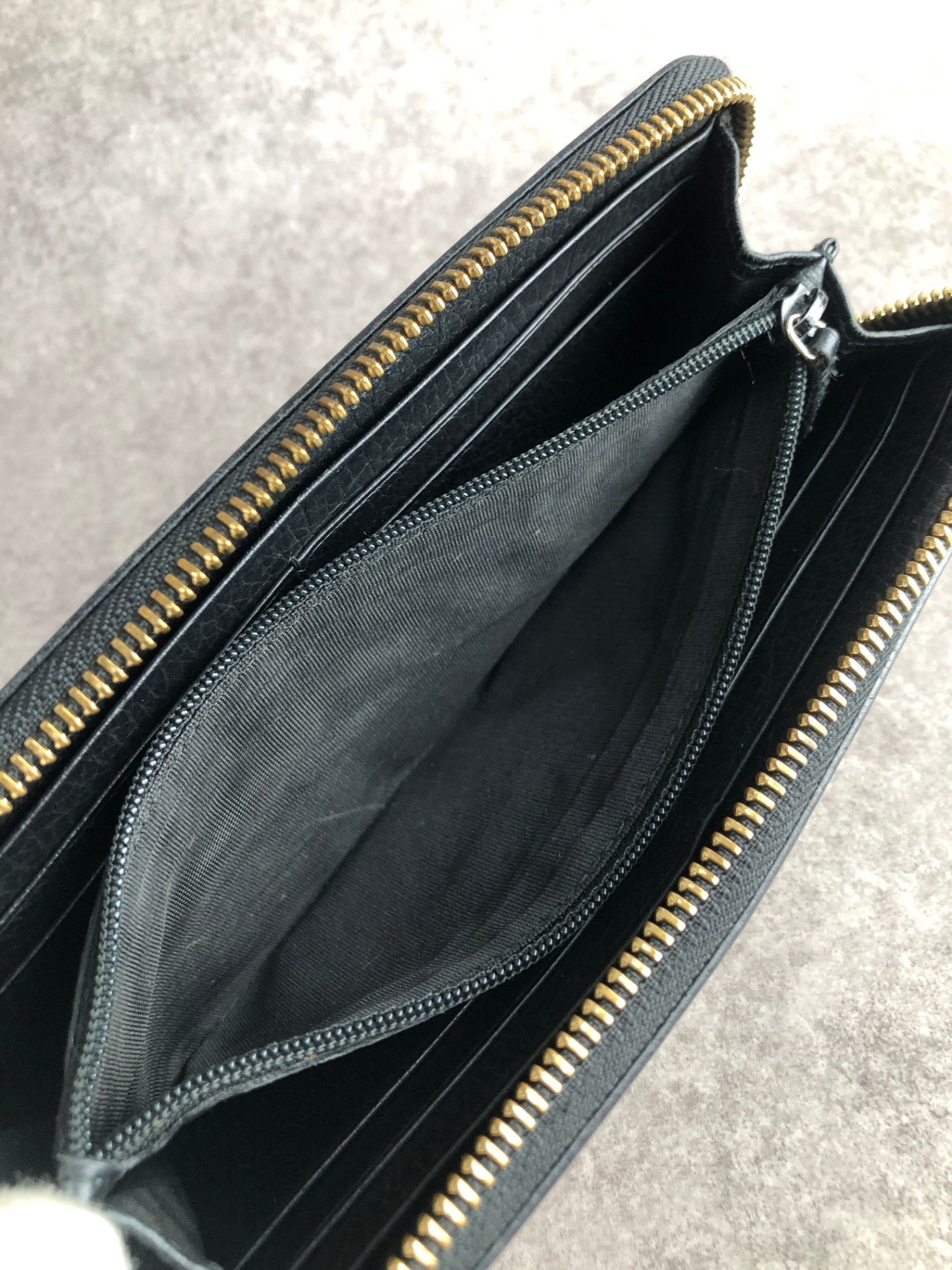 GUCCI GG Canvas Long Wallet Brown 268917 Vintage zh82g5