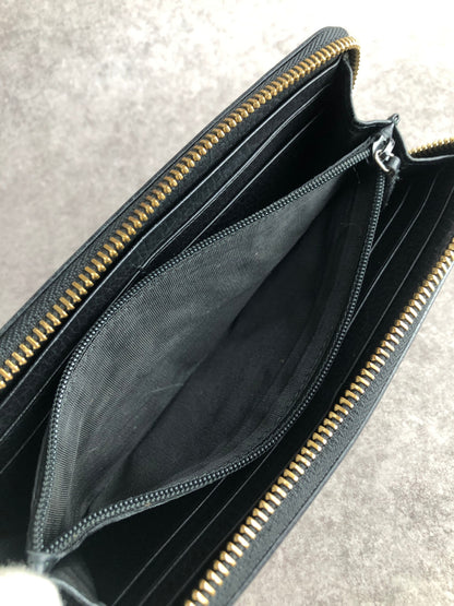 GUCCI GG Canvas Long Wallet Brown 268917 Vintage zh82g5