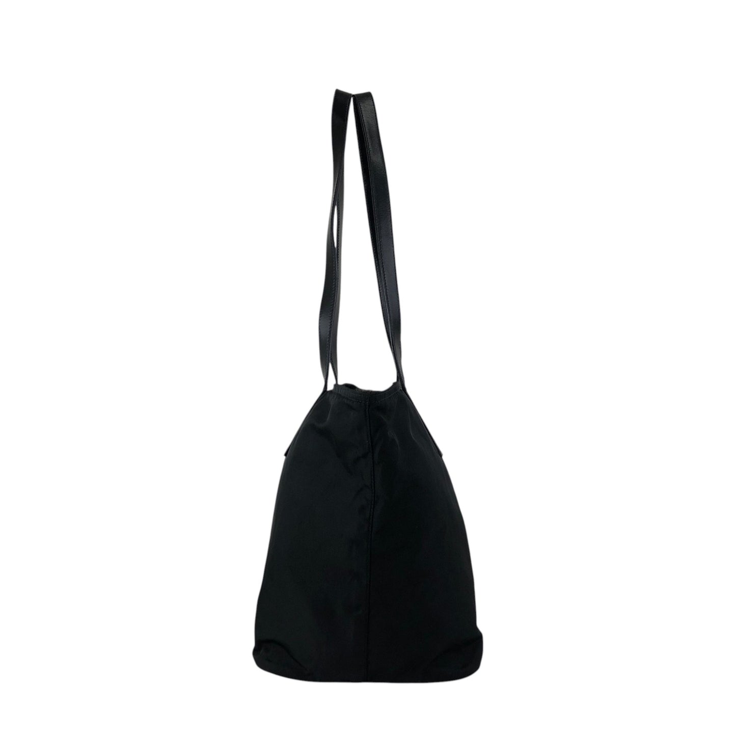 PRADA Tessuto Triangle Logo Totebag Black Vintage 28m35x