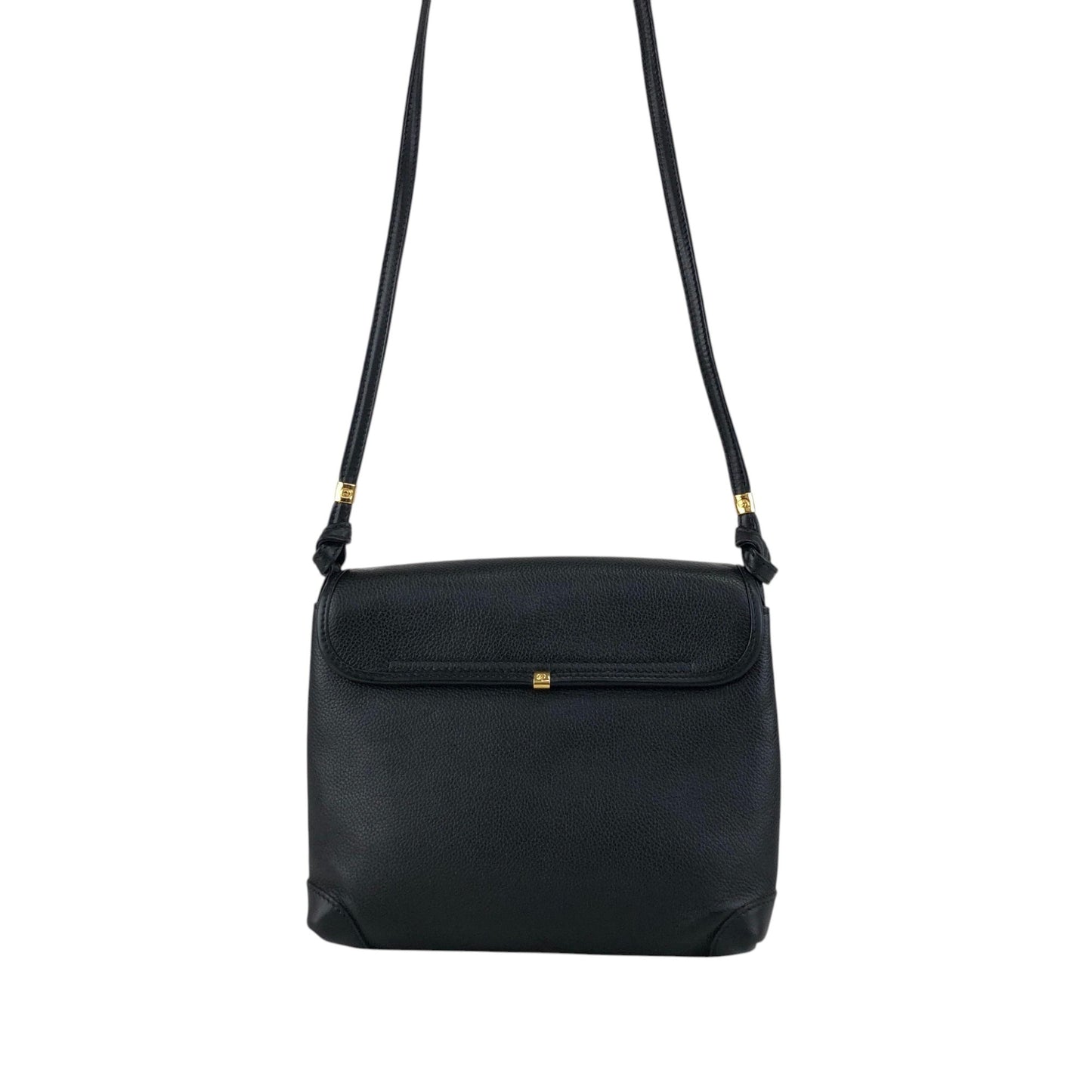 GUCCI Logo Shoulder bag Black Vintage irwn5s