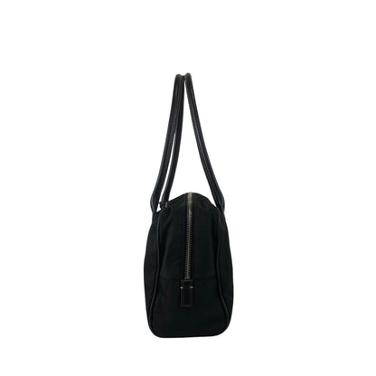 PRADA Tessuto Triangle Logo Padlock Small Boston bag Handbag Black Vintage xxiw34