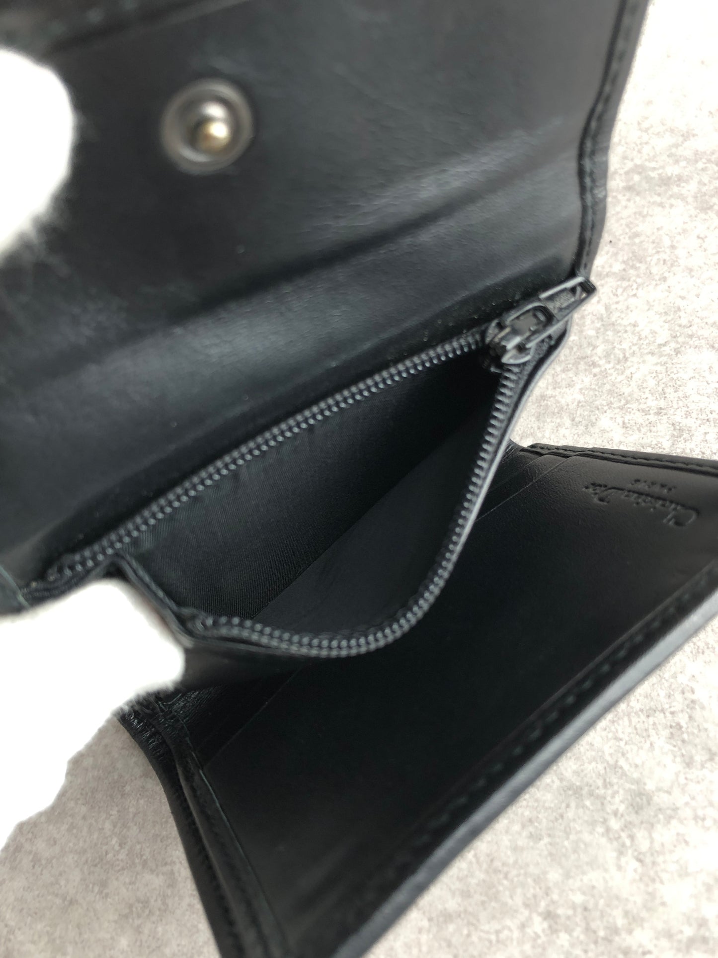 Christian Dior Trotter Trifold Wallet Black MC0073 Vintage gyargz