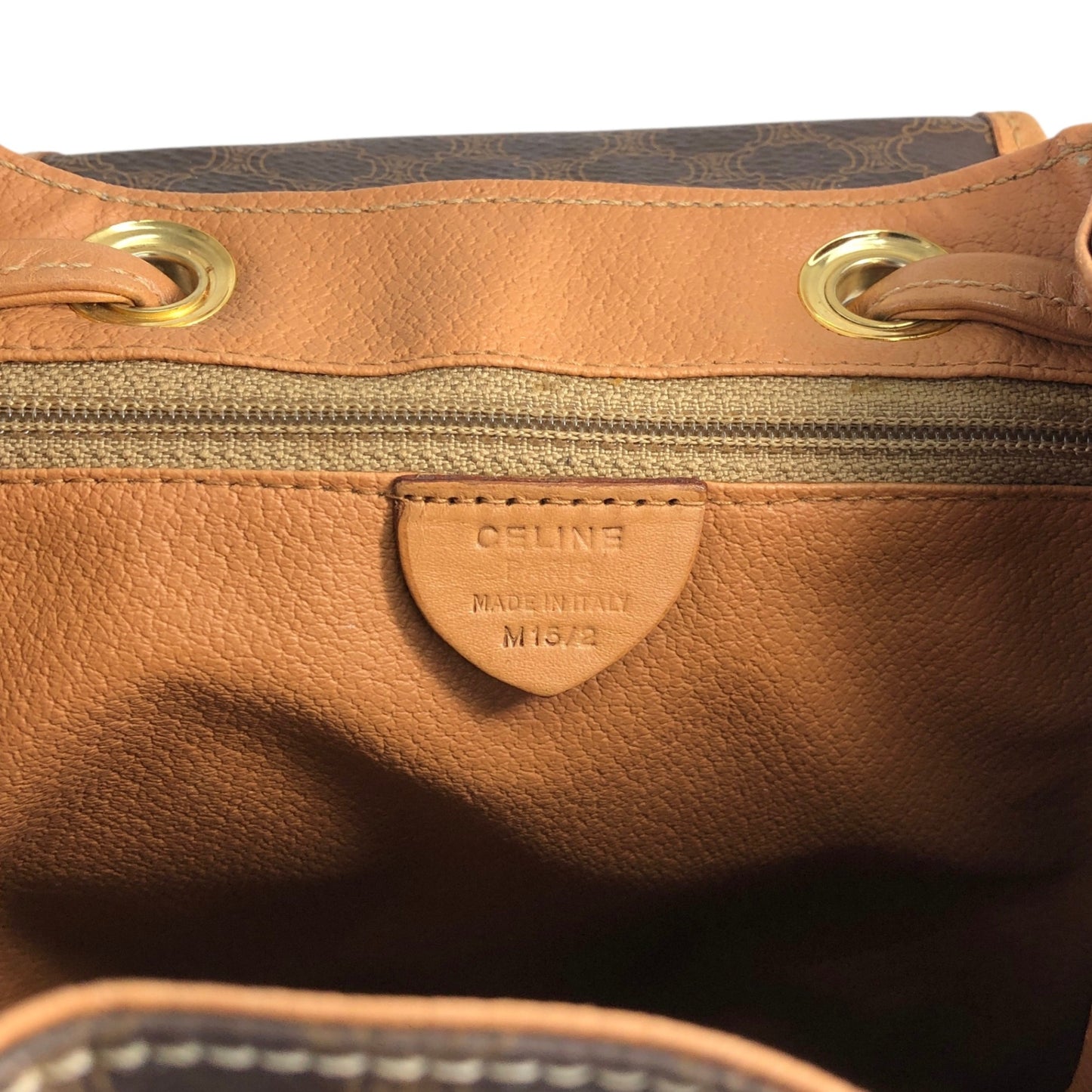 CELINE Macadam Gancini Backpack Brown Vintage mf5k3j