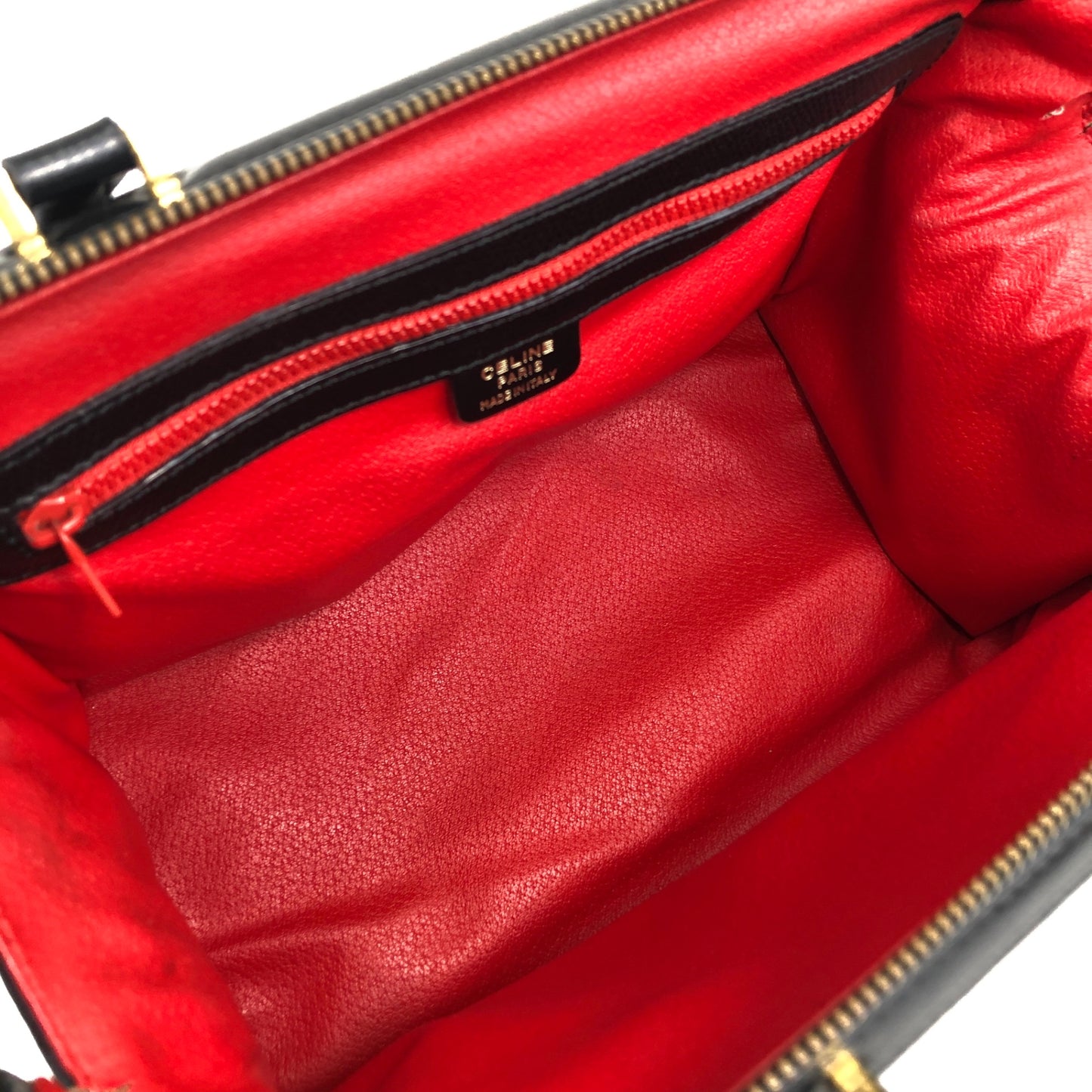 CELINE Logo Two-way Boston bag Shoulder bag Black Vintage 5423tg